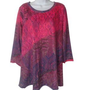 Soft Surroundings‎ Women M Boho  Long Sleeve Tunic Top Whimsical Fairy Lagenlook